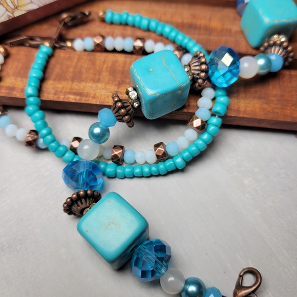 Semiprecious Stone Handmade Bracelets Set of 3 - Picture 4 of 4